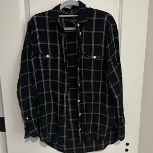 Madewell - Flannel Button-up Shirt (Size: XS) Cotton